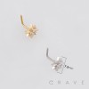 CELESTIAL MULTI CZ STARBURST POLISH 316L SURGICAL STEEL L-SHAPE NOSE RING BOX CELESTIAL MULTI CZ STARBURST POLISH 316L SURGICAL STEEL L-SHAPE NOSE RING BOX